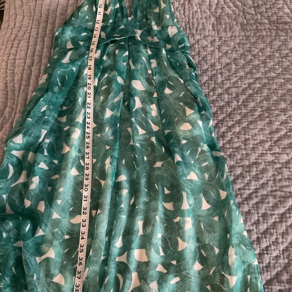Green Patterned Halter Dress - Picture 6 of 6